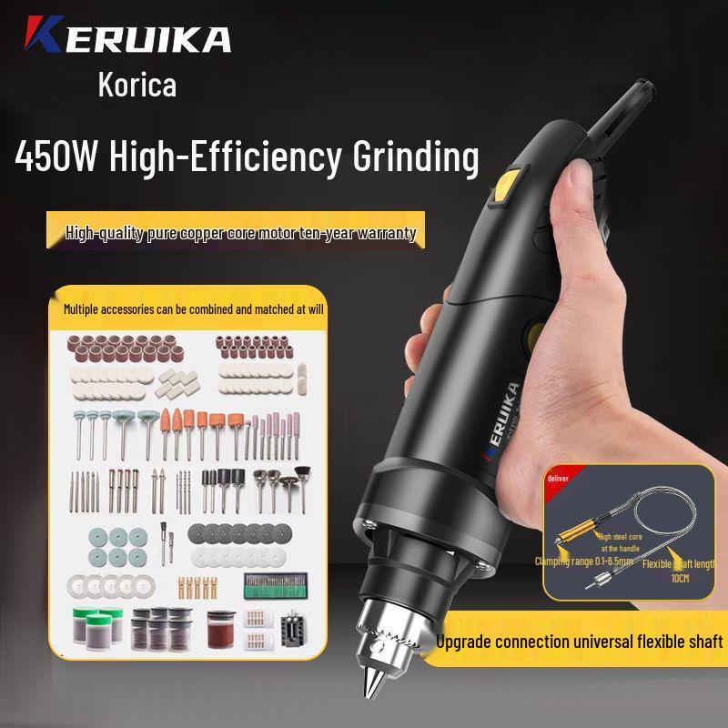 High-Power Handheld Electric Grinder for Wood Carving, Jade Polishing, Cleaning, Cutting & Engraving