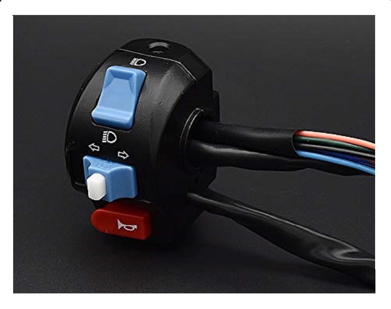 

Push Cancel Set Switch Left Side Bike Handle Switch Universal Motorcycle Horn Headlight High Beam/Low Beam Turn Signal 7/8 22mm
