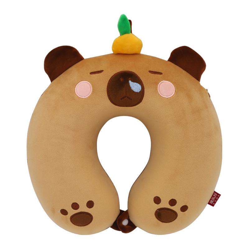 Cartoon Animal Memory Foam U Shaped Pillow For Travel And Office Comfort
