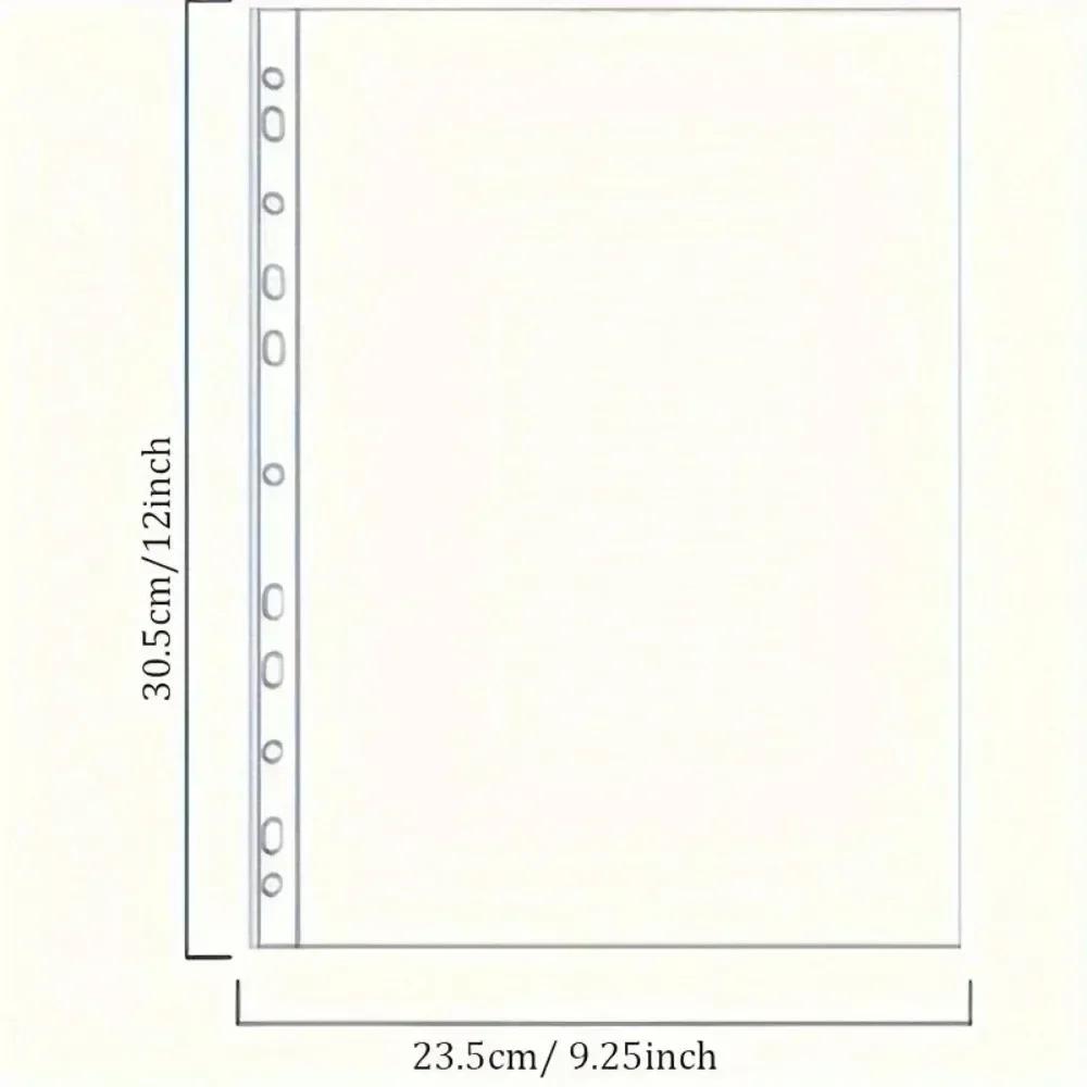 100 Stück 11-fach gelochte transparente Plastik-Heftmappen für A4-Dokumente Hüllen Blatttaschen Schutzhüllen Bürobedarf