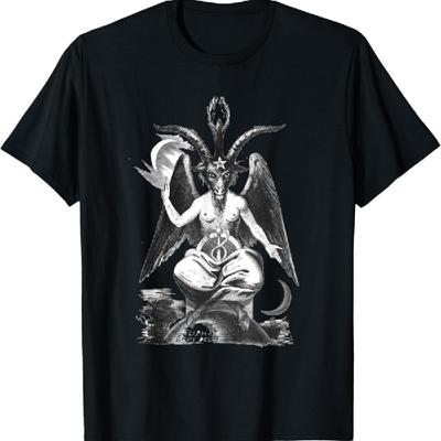 Luzifer Teufel Sabbat Teufel Ziege Kunstwerk Retro Vintage T-Shirt