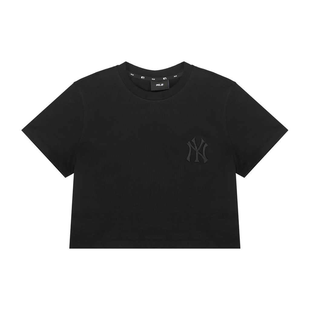 MLB New York Yankees Solid Logo Short Sleeve Summer Breathable T-Shirt Women tops Black 3FTS11023-50BKS
