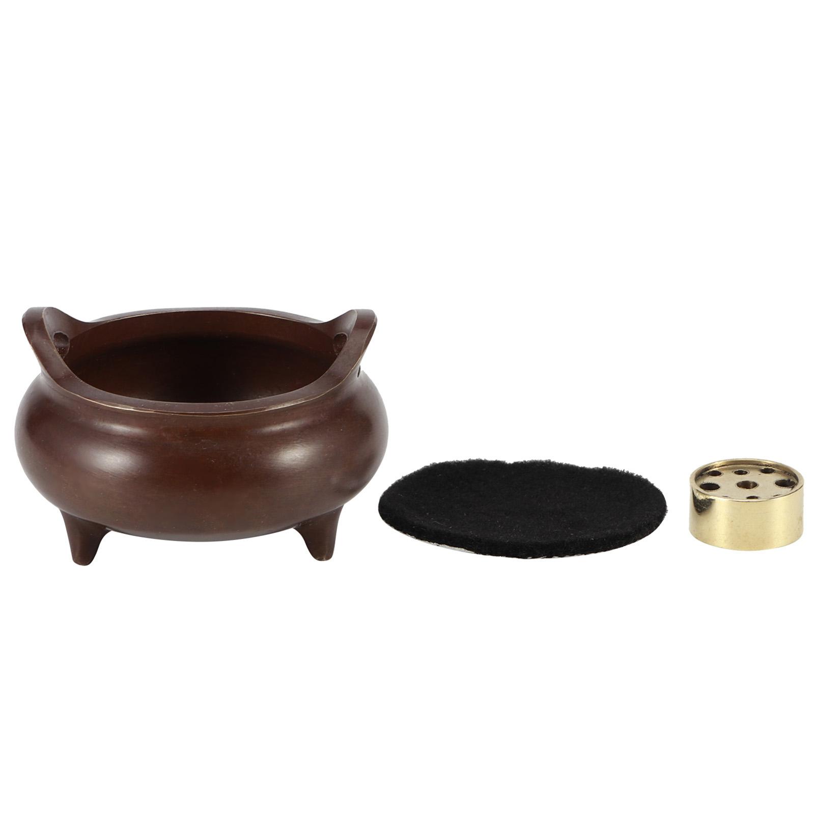 

Fine Copper Incense Burner Holders with Three Legs Household Crafts Buddhist Supplies