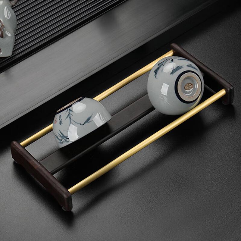 YIJUKE Ebony & Copper Tea Cup Drying Rack