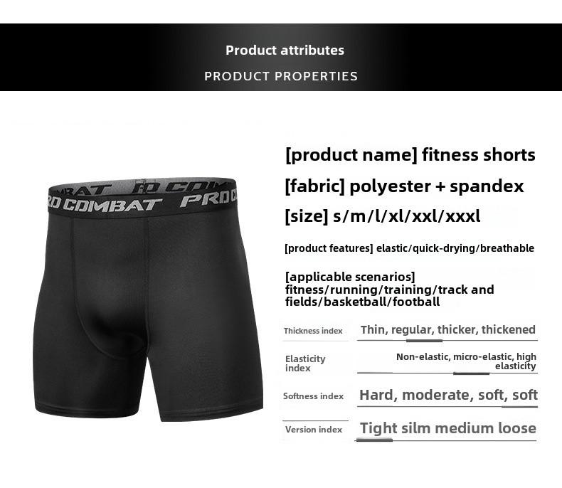 Men’s Quick-Dry Compression Running Shorts - Breathable, Elastic Sports Leggings for Basketball & Fitness.