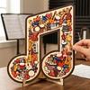 Instrument Print Musical Note Jigsaw Puzzle Irregular Musical Note Puzzle  Desktop Decor