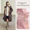 Aolilai Chen Duling Women's Detachable Hooded Long Down Jacket