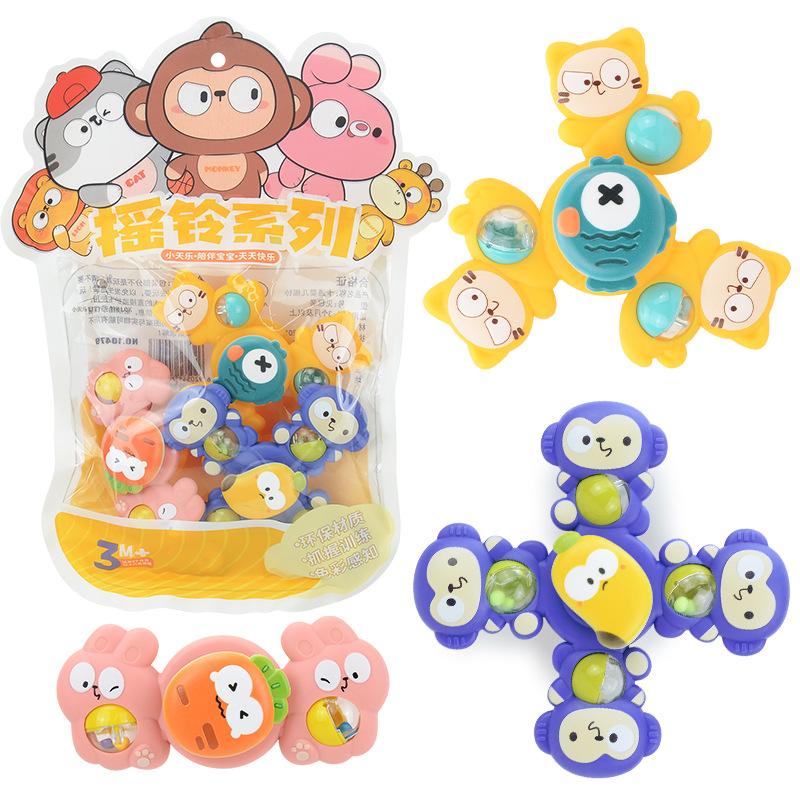 

Cartoon Animal Suction Cup Spinning Music, Dining Table Bathroom Rotating Windmill Finger Gyro 0-2 Year Old Baby Toy