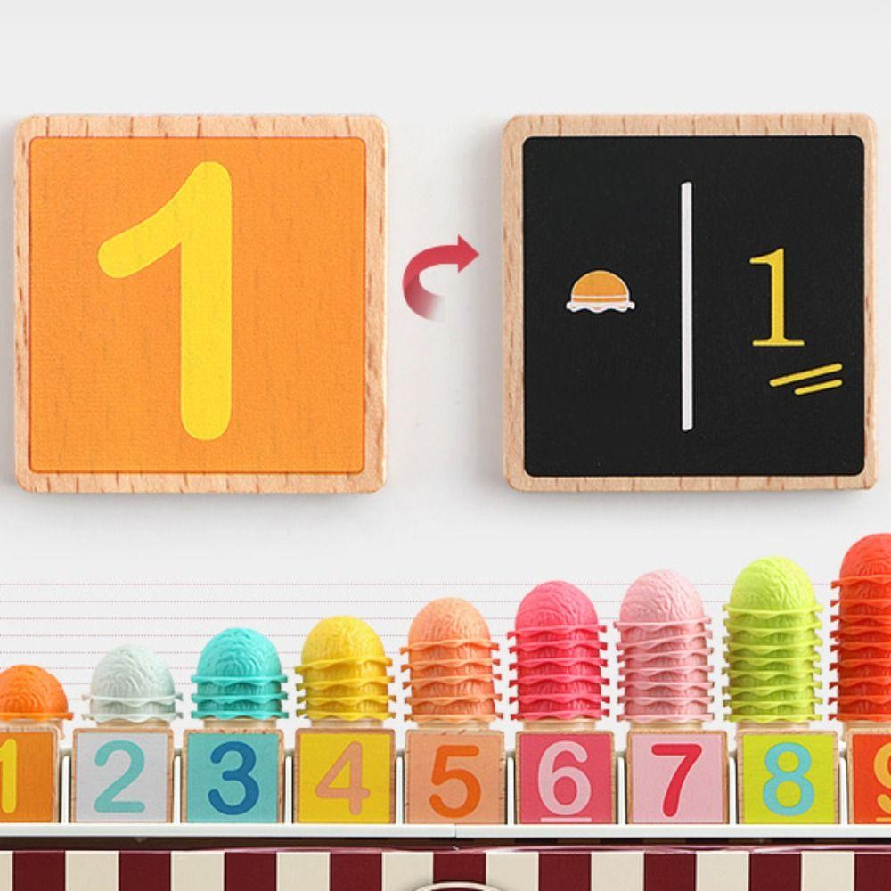 Play House Kids Ice Cream Play Set Interactive Math Learning Toy  Party Favor Gift