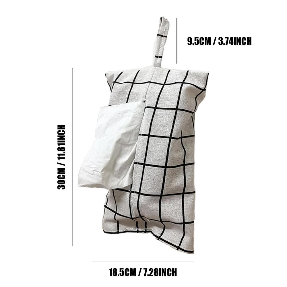 Portable Hanging Fabric Tissue Case Box Living Room Container Home Car Towel Napkin Papers Bag Holder Box Home Table Decoration