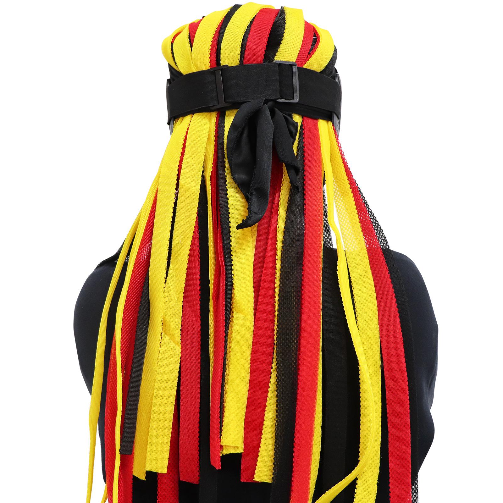 

Tactical Balaclava SQB Soft Bullet Gun Competition Safety Mask with Cyberpunk Dreadlocks and Forehead Protector.