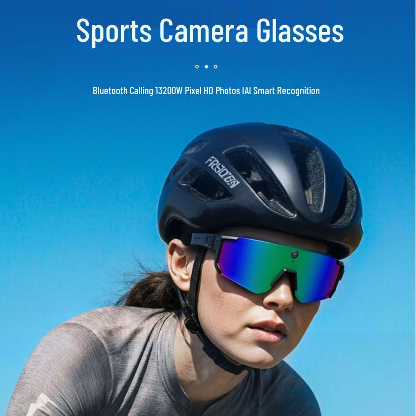 European Sports Outdoor Cycling Smart Glasses: Polarized Sunglasses with 800W Camera for Photo & Video