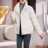 Women's Plus Size Down Cotton Jacket Short Warm Winter Loose Casual Jacket