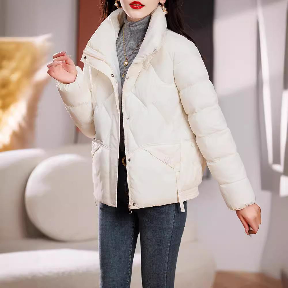 Women's Plus Size Down Cotton Jacket Short Warm Winter Loose Casual Jacket