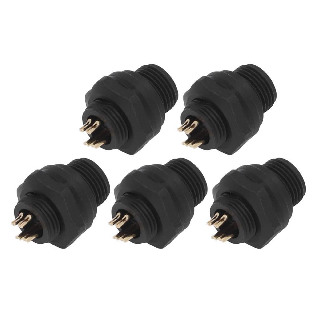 5Pcs Industrial Waterproof Connector IP67 4 Pin Electrical Aviation Wire Cable Quick Plug Socket E7 Buckle