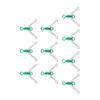10/20Pcs Fishing Line Space Bifurcation Swivels 8 Shaped Rings Contactor for Double Hook Subline Splitter Fishing Tackle