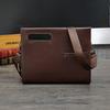 Men's One-shoulder Crossbody Bags Korean Retro Business Casual Car Stitching Waterproof Zipper Handbag