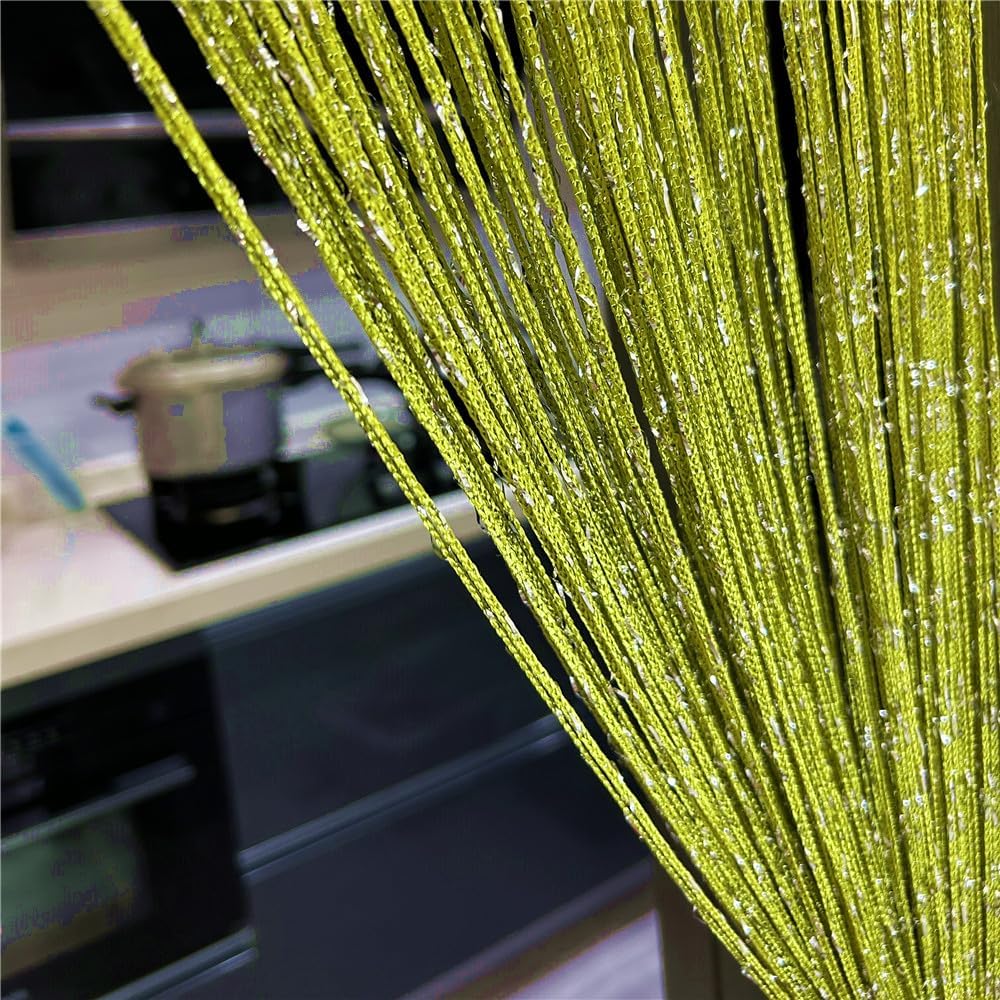 Ave Split Decorative Door String Curtain Wall Panel Fringe Window Panel Drapes Room Divider Blind Divider Tassel Screen Home 100cm*200cm