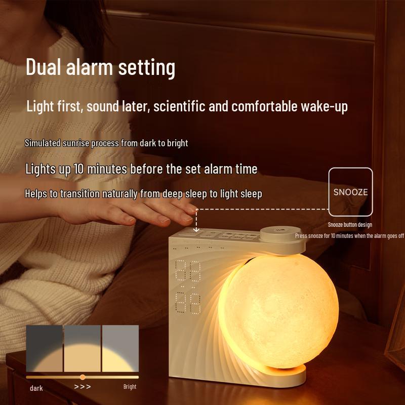 Gekko White Noise Bluetooth Moon Lamp Speaker