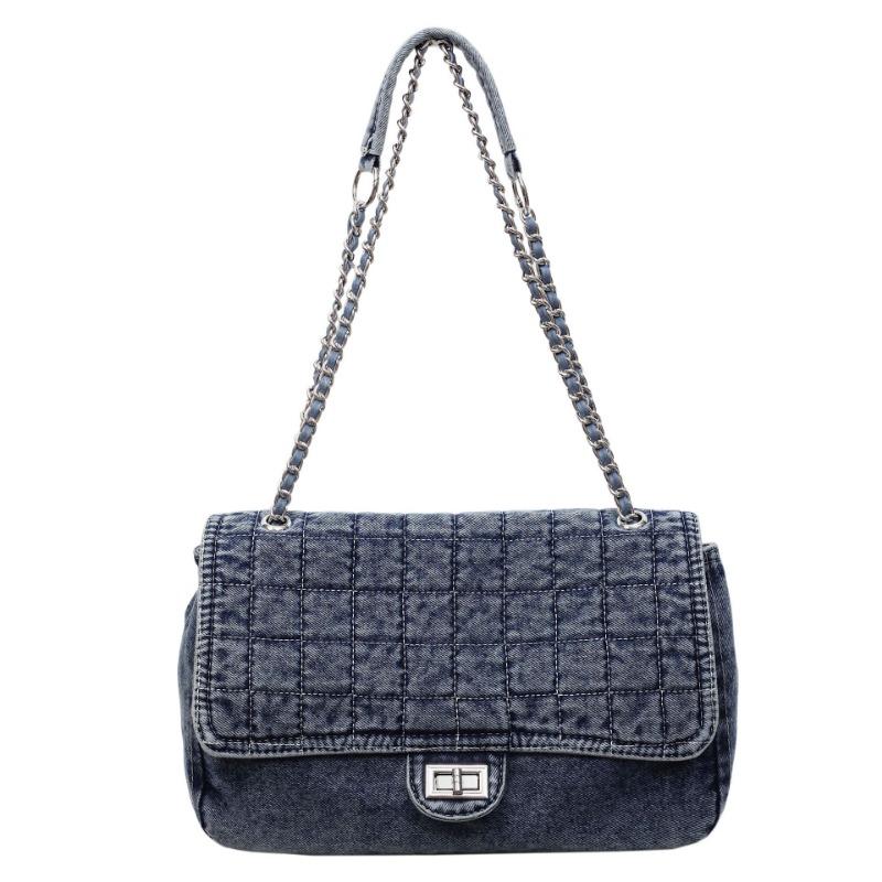 Retro Denim Large-capacity Bag Women's New Trend Simple Chain Underarm Shoulder Bag Fashion Messenger Bag