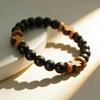 Braccialetto Noter New Cross per Uomo Legno Naturale Meditazione Guarigione Preghiera Charms Braccialetto 3 Opzioni di Colore Accessori Casual da Polso