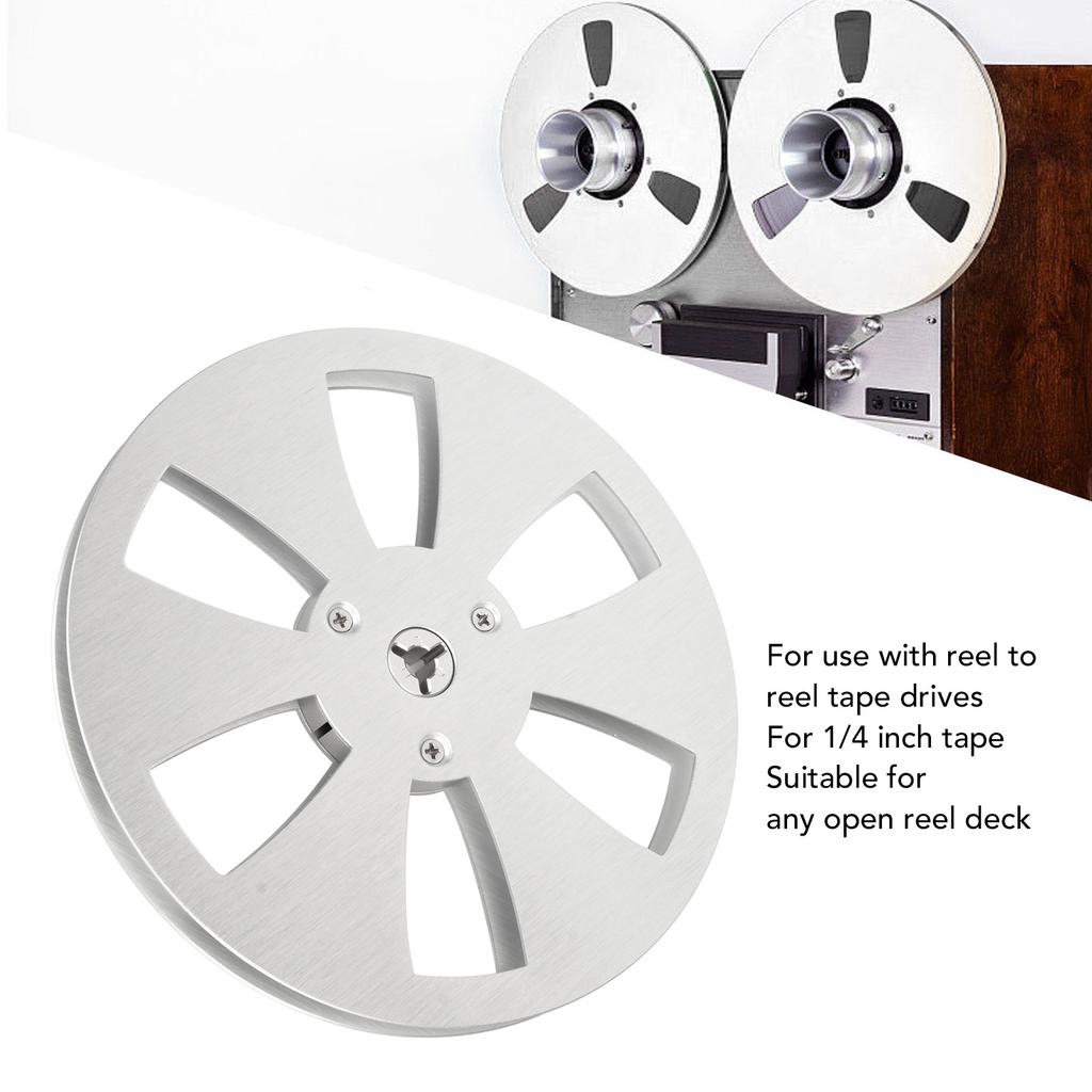 Empty Takeup Reel 1/4 7 Inch Empty Reel Aluminum Alloy 6 Hole Open Reel Sound Tape Empty Reel Opening Machine Part