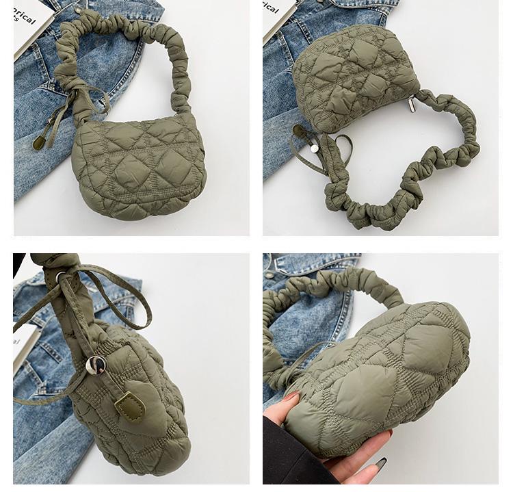 Korea Niche Cloud Crossbody: 2024 Women's Puff Pleated Dumpling Bag