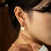 316L Stainless Steel Fashion Sparkling Zircon Love  Women's beautiful and comfortable earrings