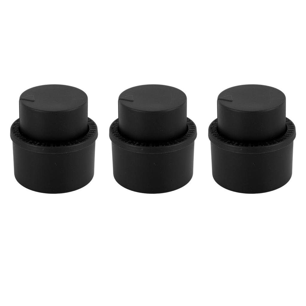 3pcs Soda Bottle Stopper Professional Press Type Sealing Reusable Beverage Bottle Covers for Soda Beverage Bottles Black