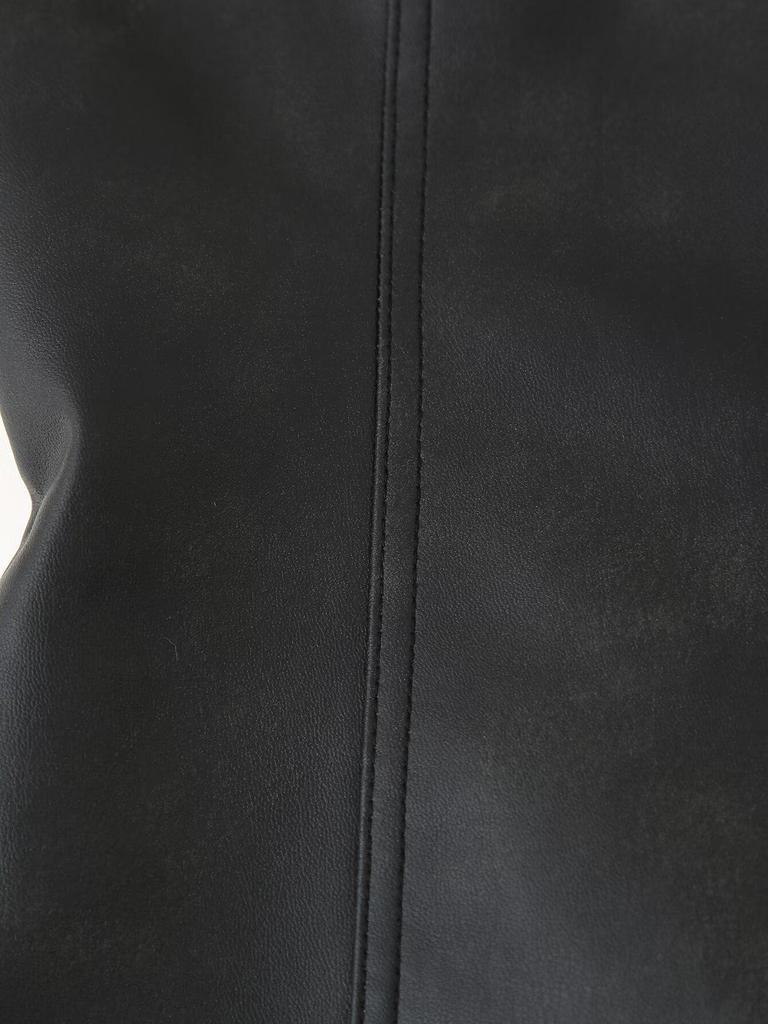 2024 European & American Style Faux Leather Slim Fit Women's Jacket with Zipper and Sexy Cami