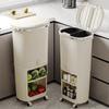2025 Premium Kitchen Trash Can: Dry/Wet Separation, Pedal-Operated with Lid