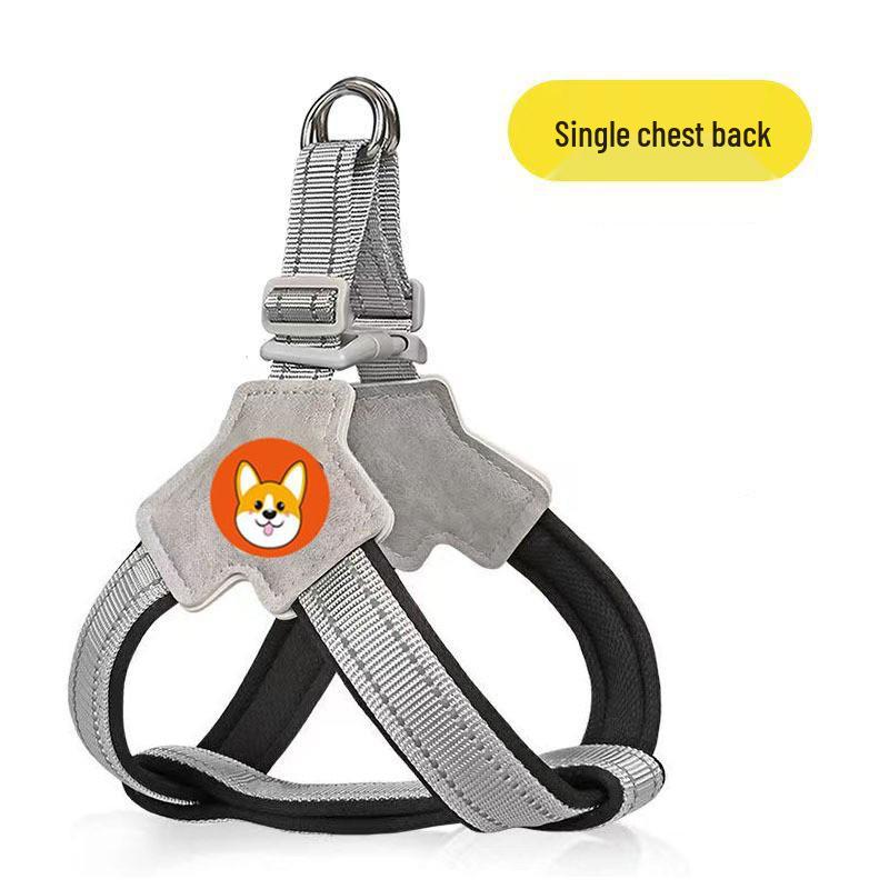 

Reflective Breathable Non-Choking Saddle-Style Dog Harness and Leash M (14-25 lbs dogs)