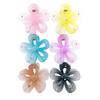 Large Frosted Flower Claw Clip - Candy Color Five-Petal Hair Clip