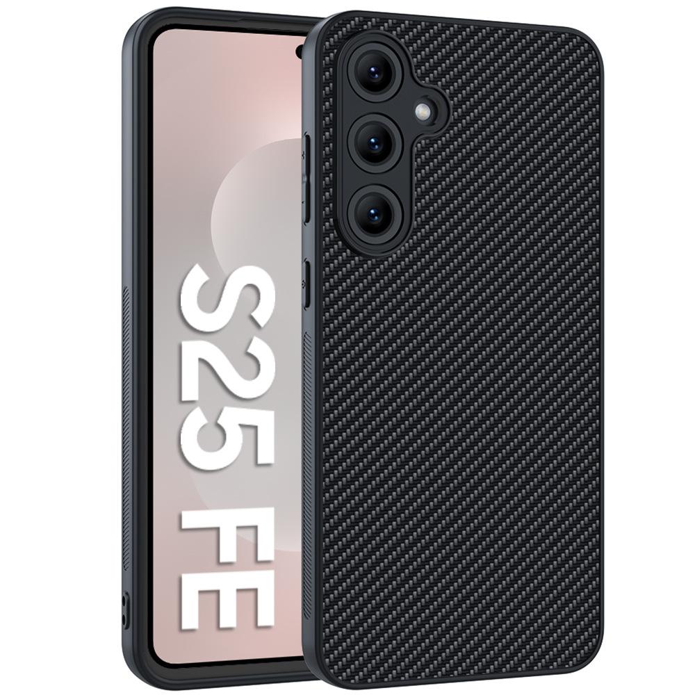 Applicable to Samsung S25FE mobile phone case, carbon fiber Kevlar pattern anti-drop all-inclusive Samsung S24Ultra protective case samsung s25fe