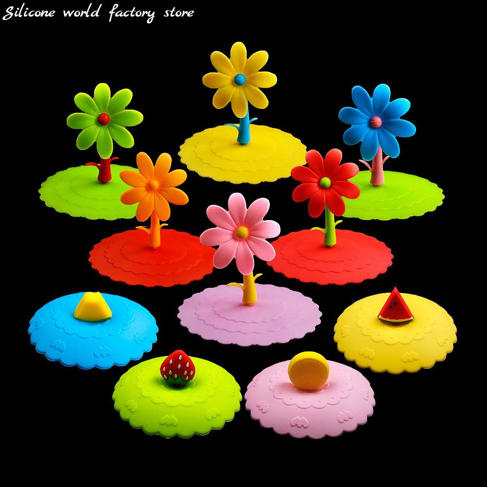 Silicone World Silicone Cup Lid Dustproof Leak Proof Universal Cup Cover Mug Ceramic Cup Handle Cup Lid Water Cup Accessories