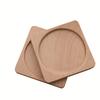 Beech Wood Heat Insulation Coaster: Creative Square, Round, or Engraved Solid Wood Tea/Coffee Coaster.