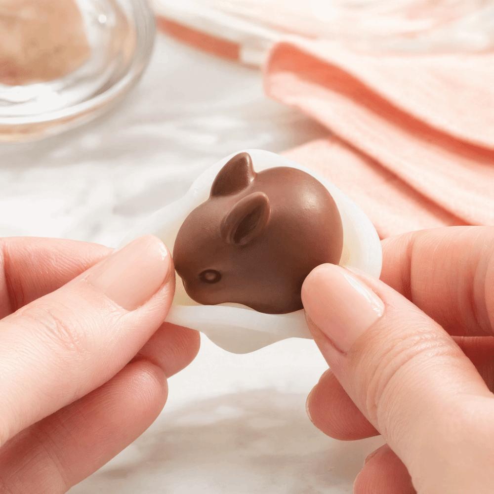 Non-Stick Surface Rabbit Resin Mold Easy Release 3D Bunny Mold  Chocolate Making