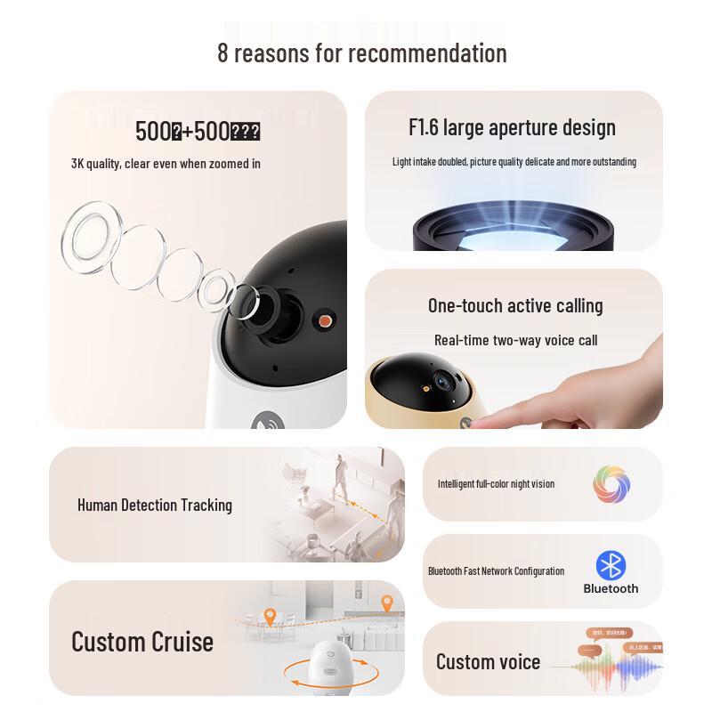 Jingxiaodou EZVIZ 360° Dual-Lens Smart Home Security Camera