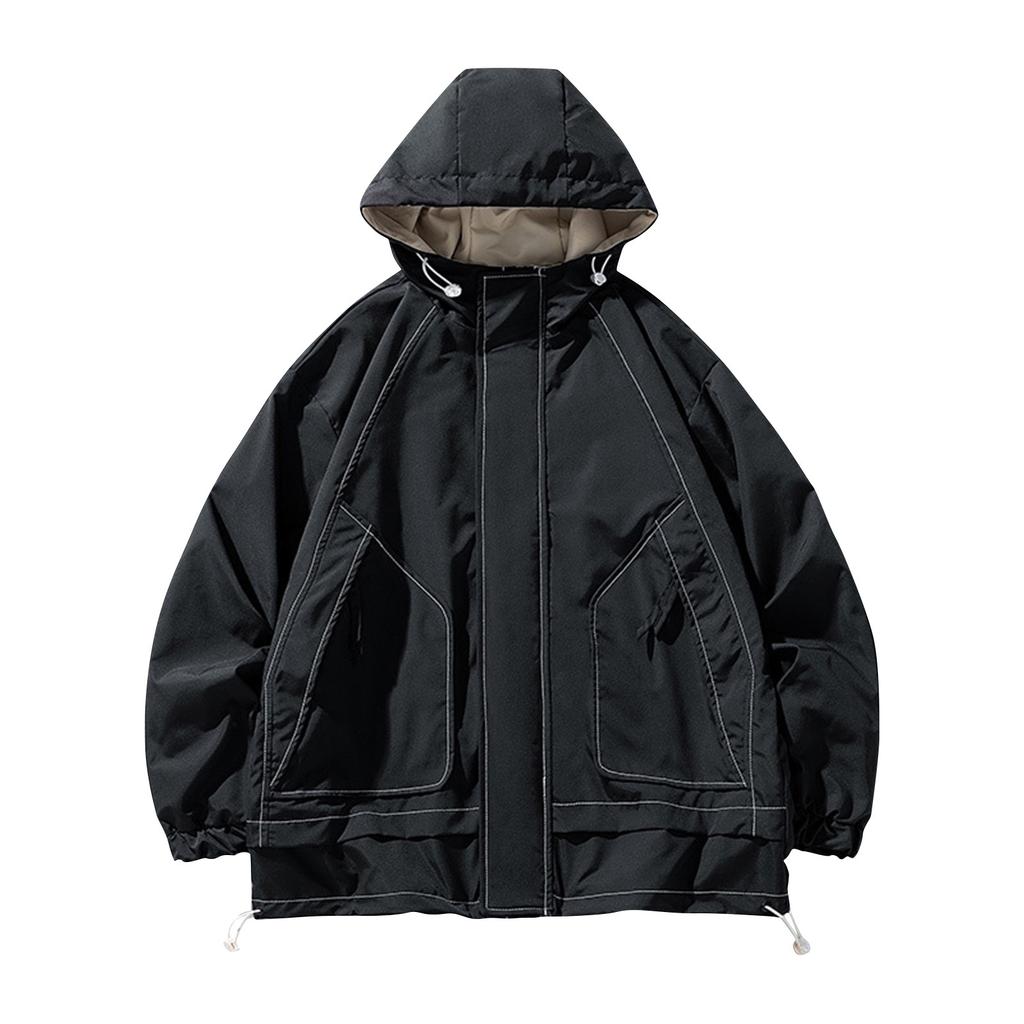 Herbst Neue männer Jacke Funktionale Stehkragen Ladung Mantel Trendy Lose Jacke Arbeit Mantel