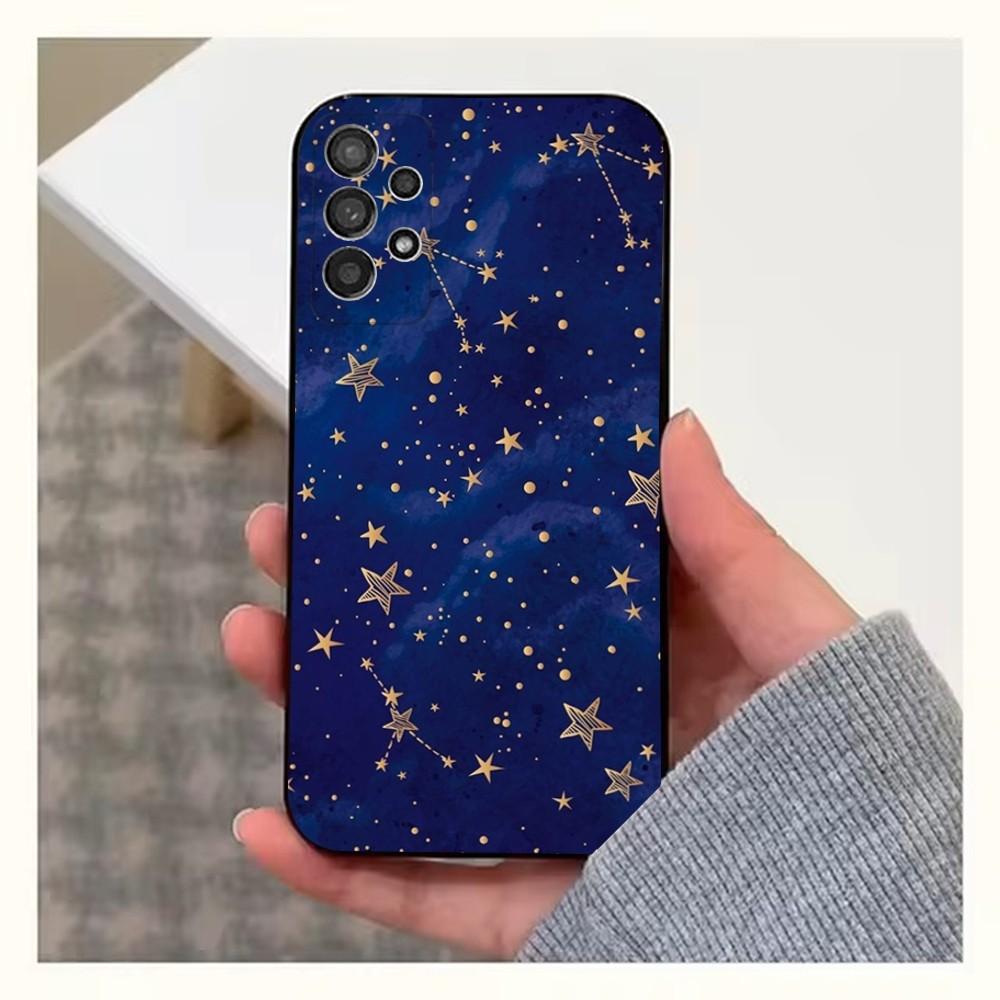 Starry Night Constellations Phone Case For Samsung S25,S24,S23,S22,S20,S21,S10,Ultra,Plus,Lite,FE,Soft Silicone Black Cover