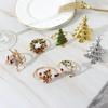 6PCs Christmas Napkin Rings Set Elk Bells Santa Xmas Tree Napkin Buckle 2026 Xmas Table Decoration 2026 New Year Home Decors
