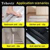 1Roll Anti-Slip Tape, Self-Adhesive Wear-Resistant Non-Skid Transparent Silicone Pad, Grid Pattern Waterproof Anti-Slip Grip