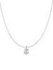 Silver Modern Bezel Solitaire 925 Silver Necklace N072-01H.