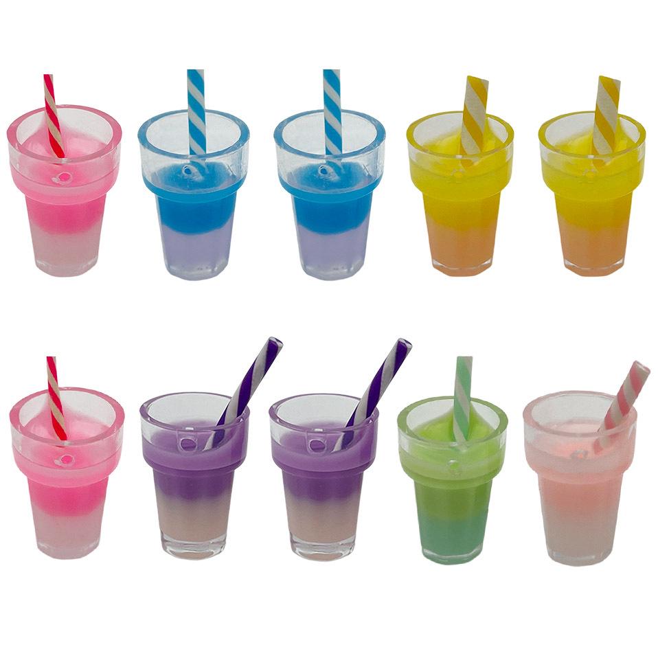 10-Color Resin Pearl Bubble Tea Charm for DIY Jewelry