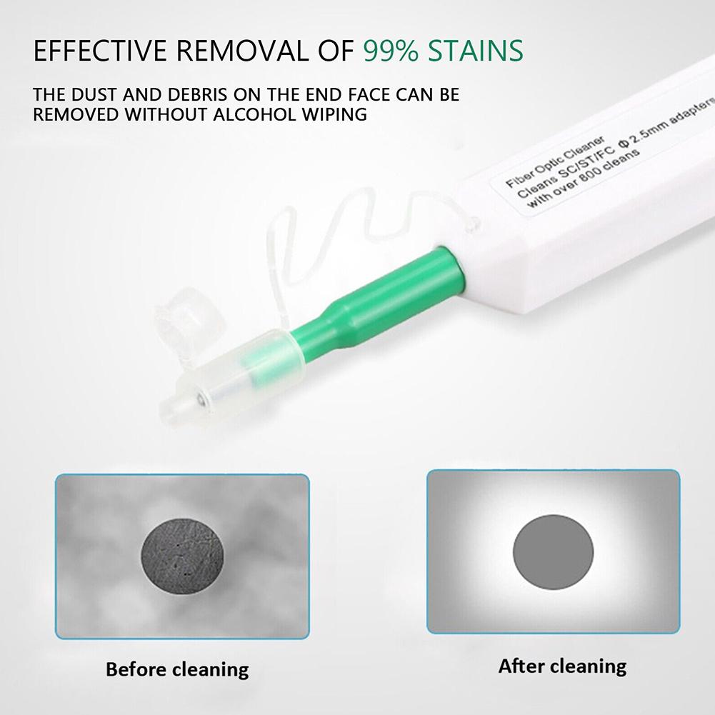 Measurement Fiber Cleaner For SC ST FC E2000 Optical Cleaner Antistatic Resin Cleaning Pen Fiber Optic Brand New