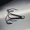 Sharpened High Carbon Steel Silver Fishhooks Barbed Fishhook 2/4/6/8/10 Treble Fishing Hook