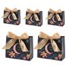 Pack of 50 Eid Mubarak Reusable Gift Bags with Ribbon Bows Ornament for Wrapping Gifts and Party Favors Celebration