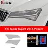 For Skoda Superb 3 3V 2015 2016 2017 2018   Accessories Car Headlight Protective Film Transparent Black TPU Sticker
