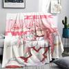 1PC DARLING In the FRANXX Zero Two Print Flannel Blanket, High Quality All Seasons, Home Decor, Warmth and Comfort, Perfect for Christmas Gifts