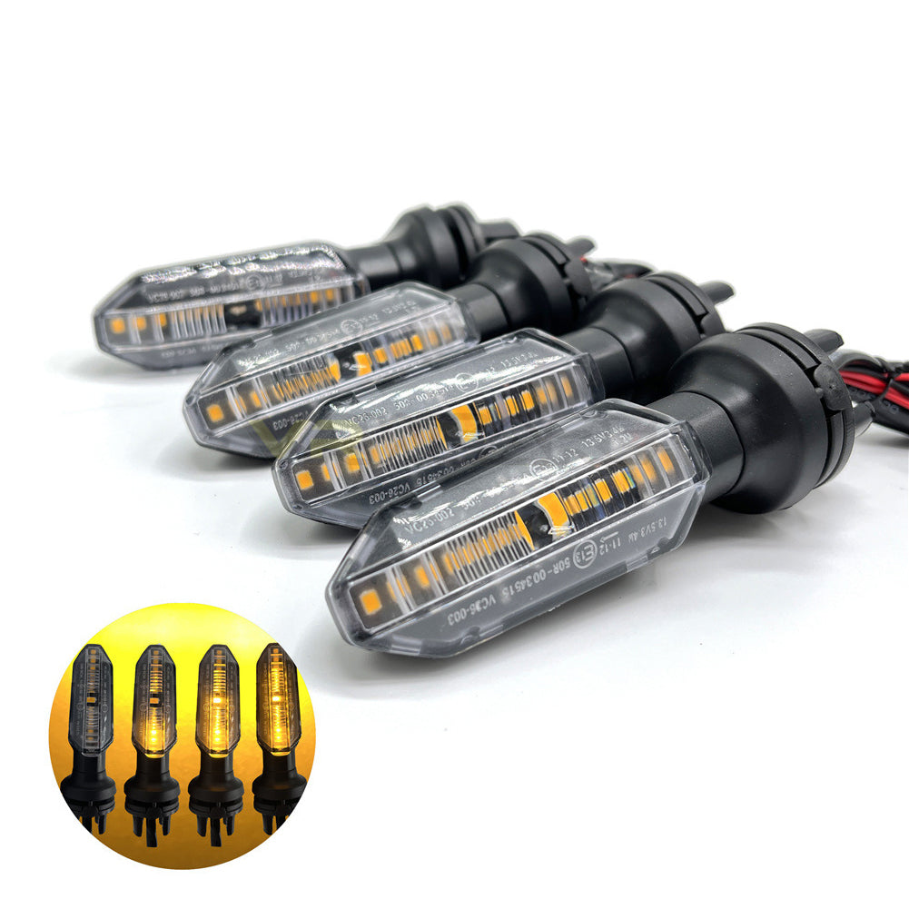 2Pcs 12V Led Motorcycle Turn Signals Lights Water Flowing Indicator Arrow Blinker Lamps for Honda CB250 TWISTER TITAN150 2000